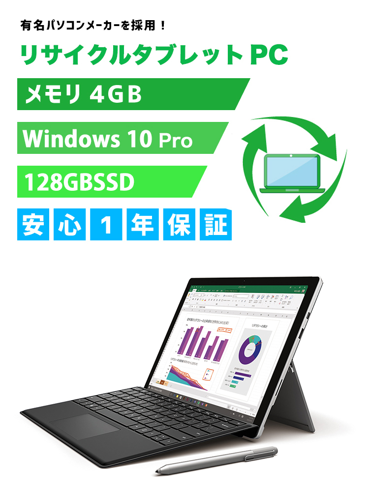 リサイクルタブレットpc Surface Pro4 128gb Microsoft メモリ4gb