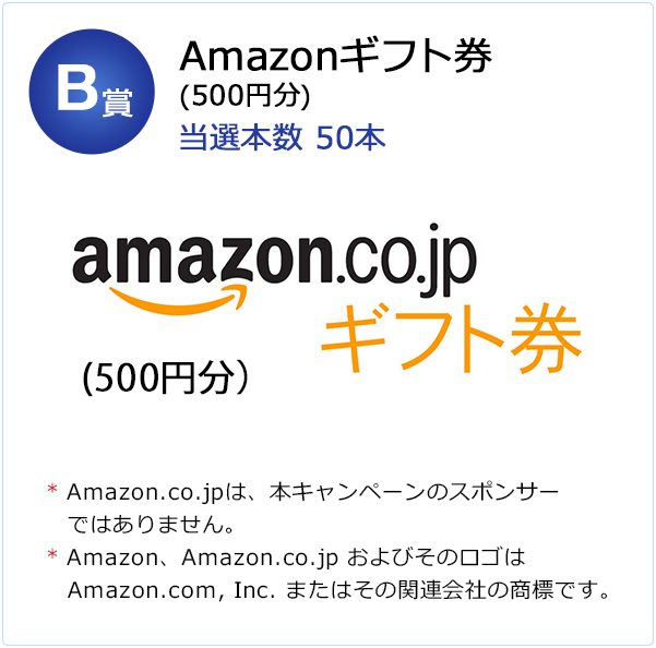 B賞Amazonギフト券 (500円分)