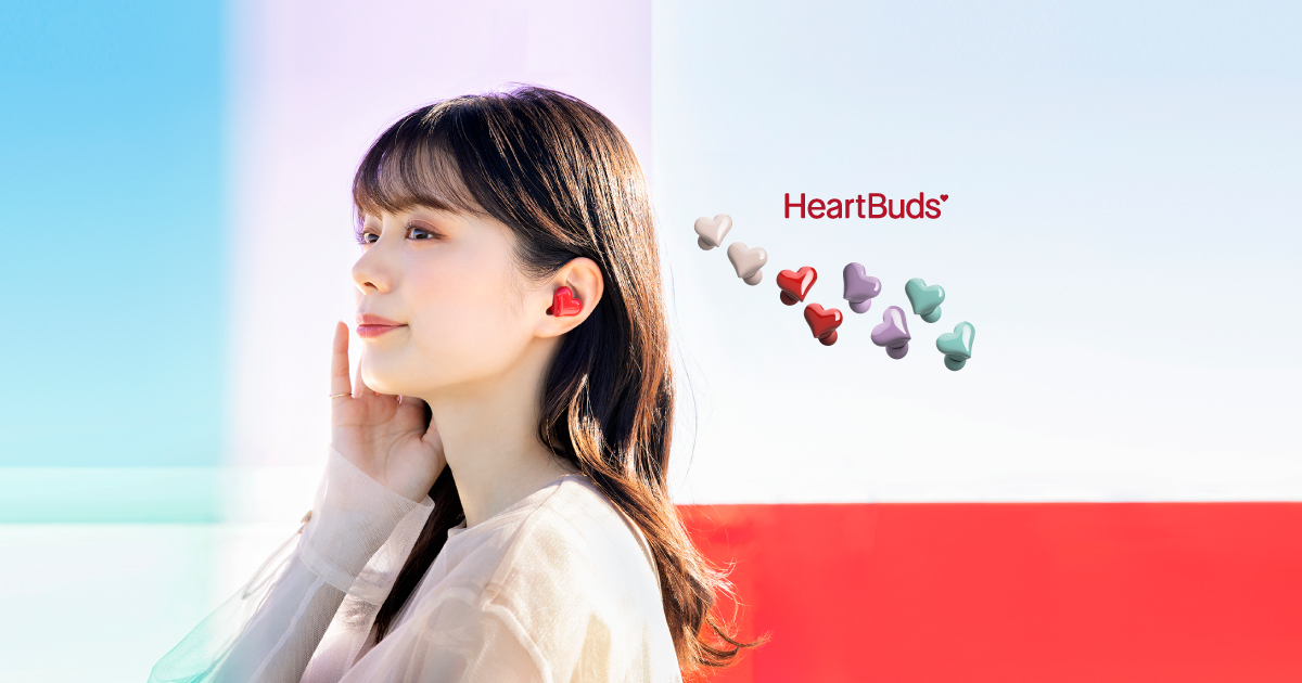 HeartBuds ワイヤレスイヤフォン レッド
